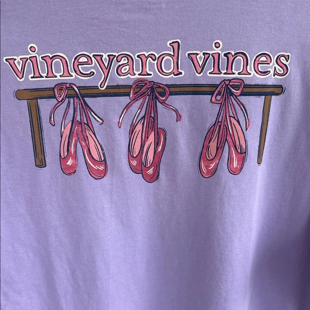 NWT Vineyard Vines Ballet Slippers Pocket Tee Lavender Size XL - Picture 3 of 7